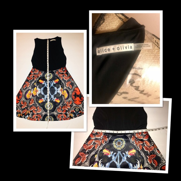 🖤Alice+Olivia Kourtney Box Pleat Dress in Baroque - Picture 6 of 9